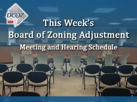 BZA Hearing Schedule