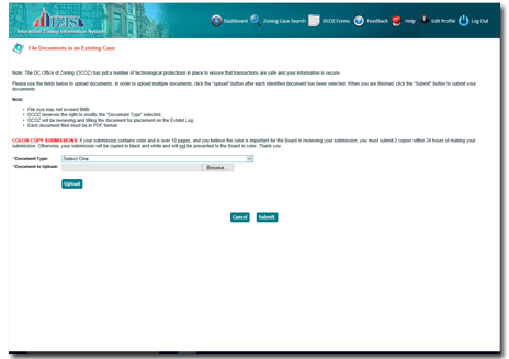 IZIS Upload Document