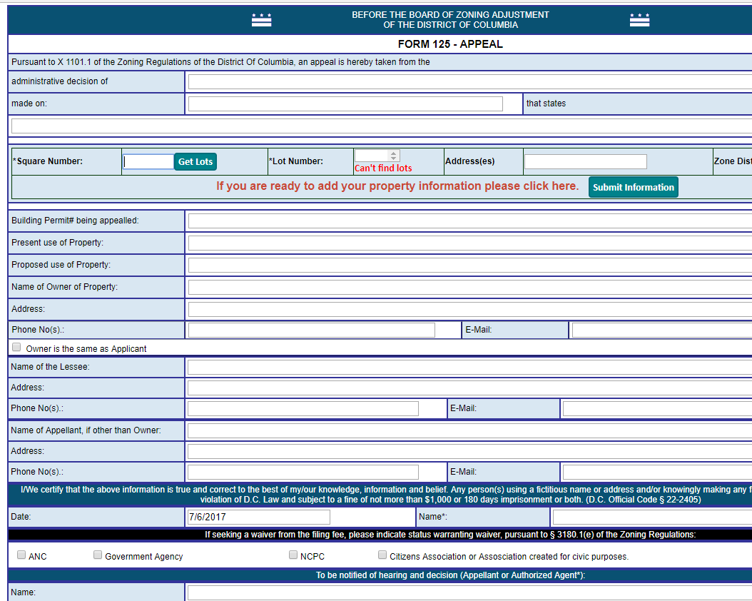 Filing An Appeal Dcoz